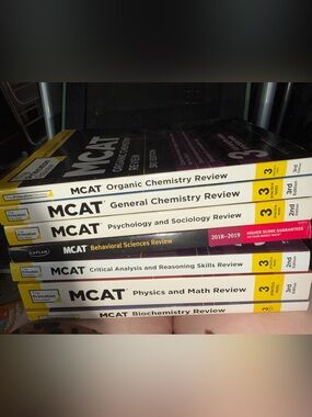 MCAT Princeton Review 2nd Edition Set of 6 + 1 Kaplan Book